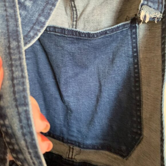 PRIDE Men Jeans Overalls Short Suite One Piece Ripped Jeans SIZE M  RAINBOW - Picture 10 of 11